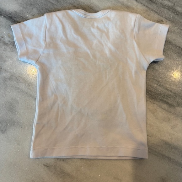 Mudpie Baby Baseball T-shirt White Appliqué Size 0-6 Months - Picture 6 of 6